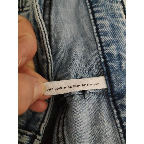 Rag and Bone Women’s Size 27 Dre Low Rise Slim Boyfriend Jeans Distressed Hem - Picture 6 of 7